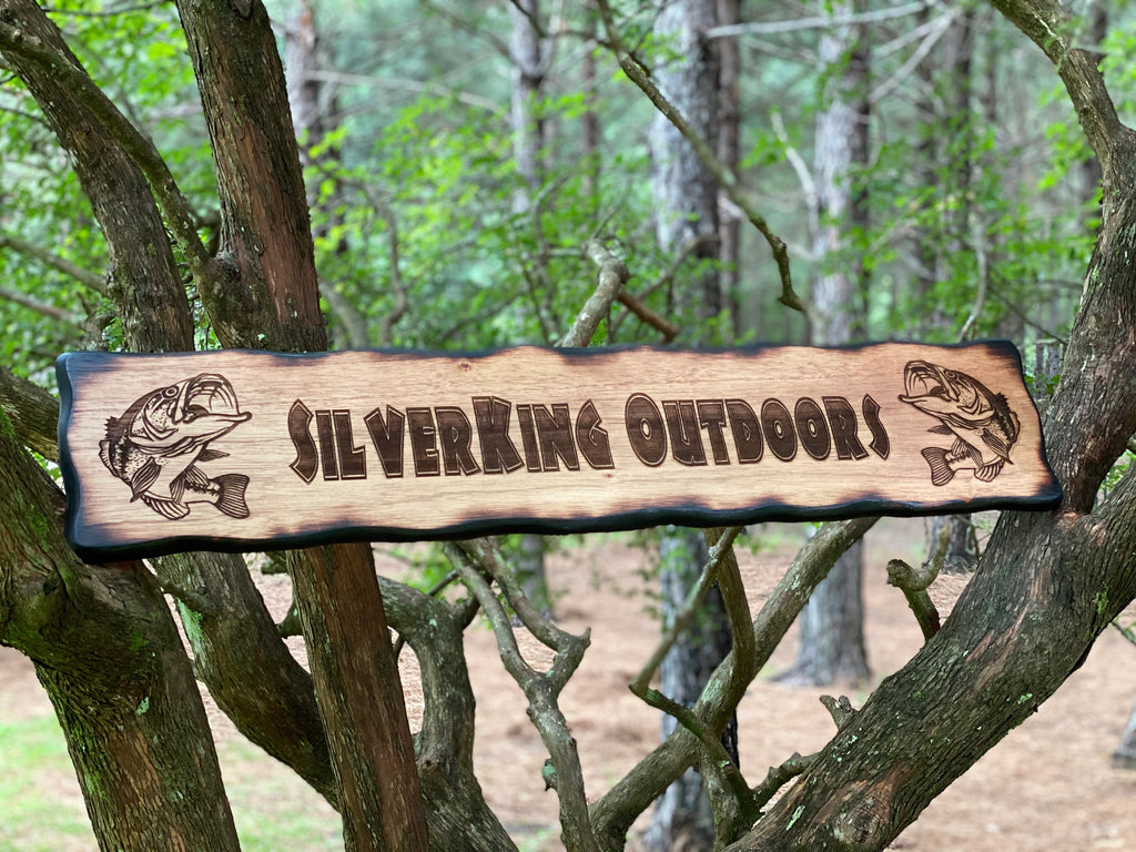 Engraved Bass Fish Camp Sign