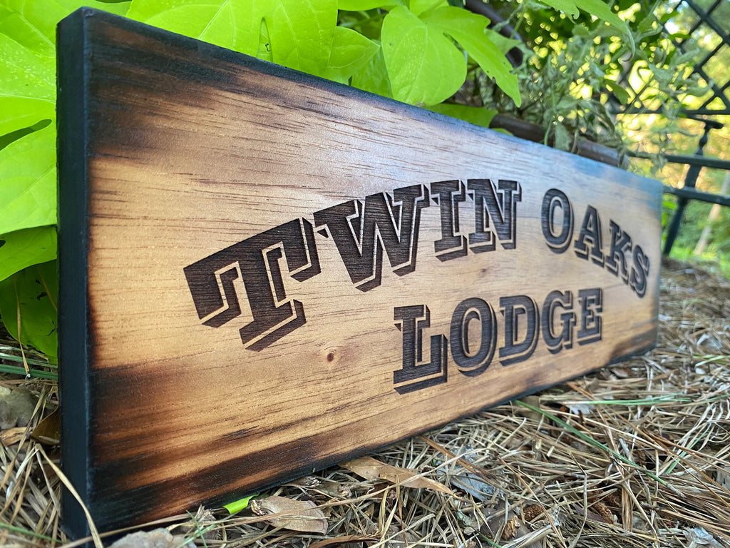 Engraved Lodge/Cabin Name Sign