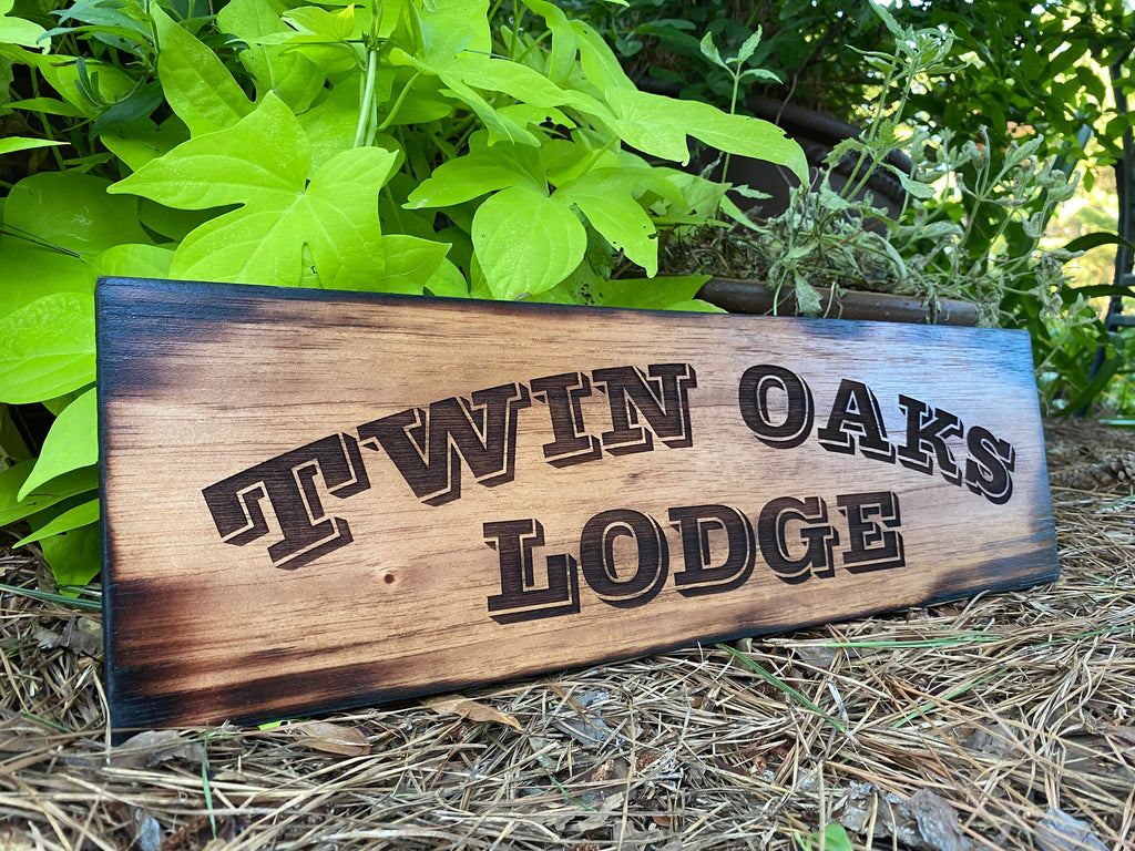 Engraved Lodge/Cabin Name Sign