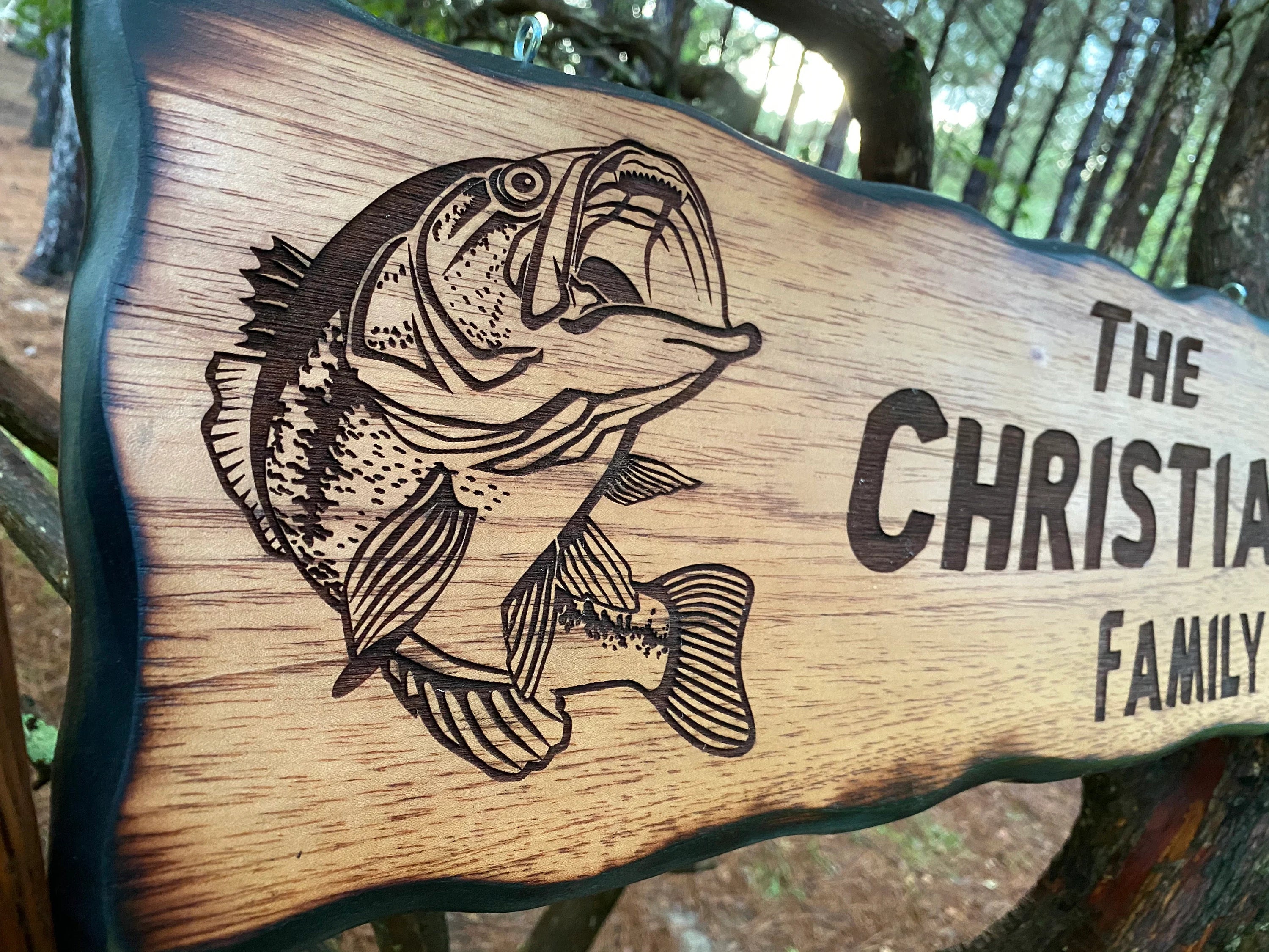 Bass Family Name Wood Sign