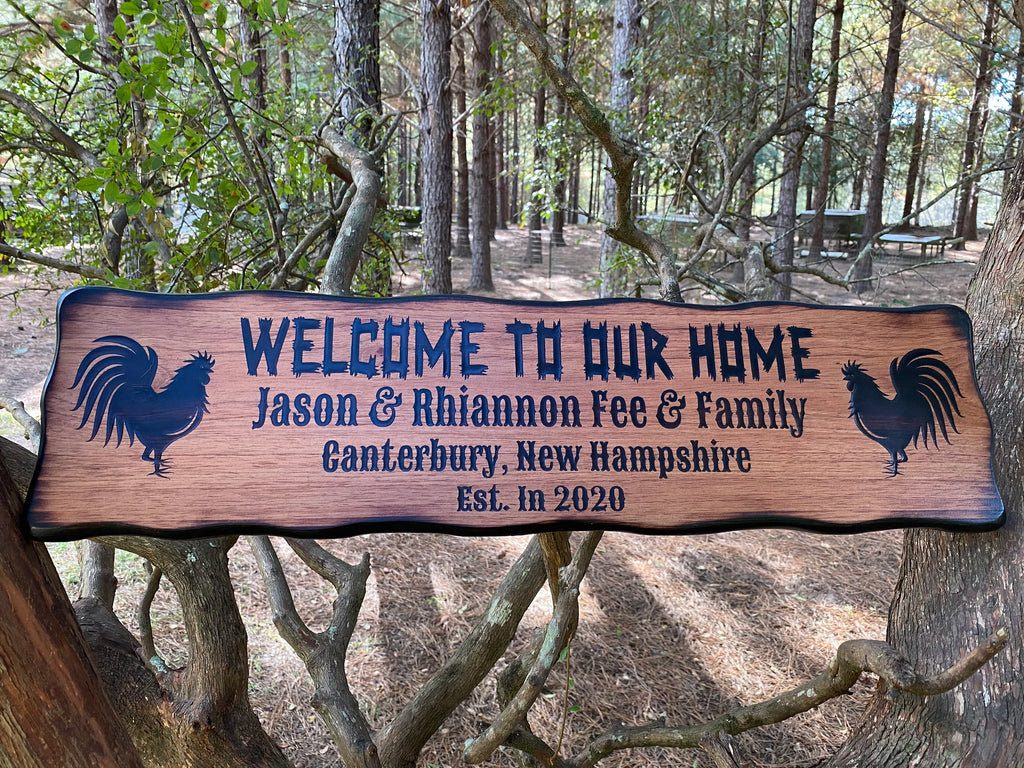 Custom Rooster Farm Sign - Multiple Design Options