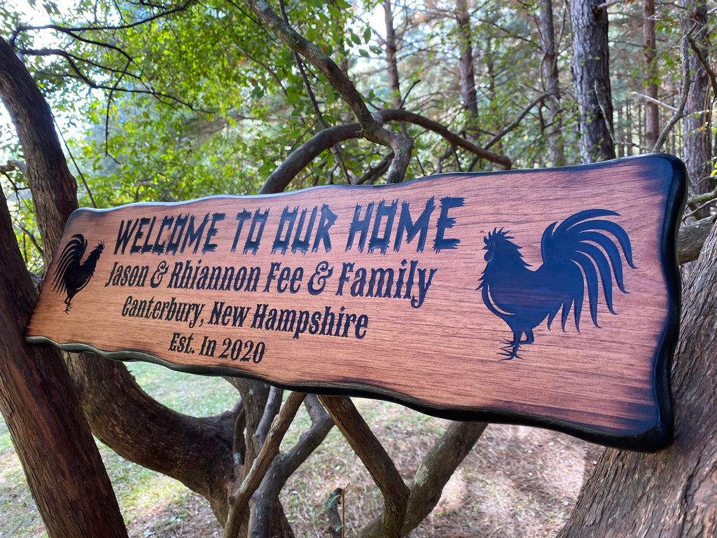 Custom Rooster Farm Sign - Multiple Design Options