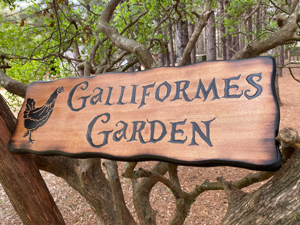 Hen Garden Sign - Multiple Emblem Options