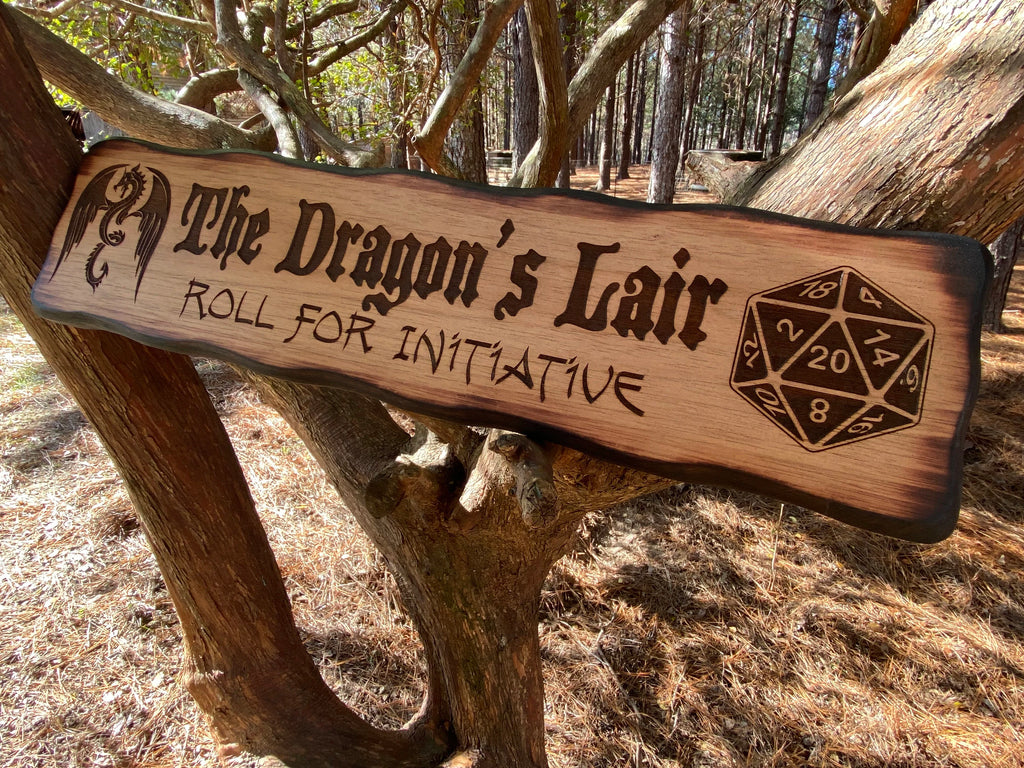 DnD Dragon - D20 Dice Sign