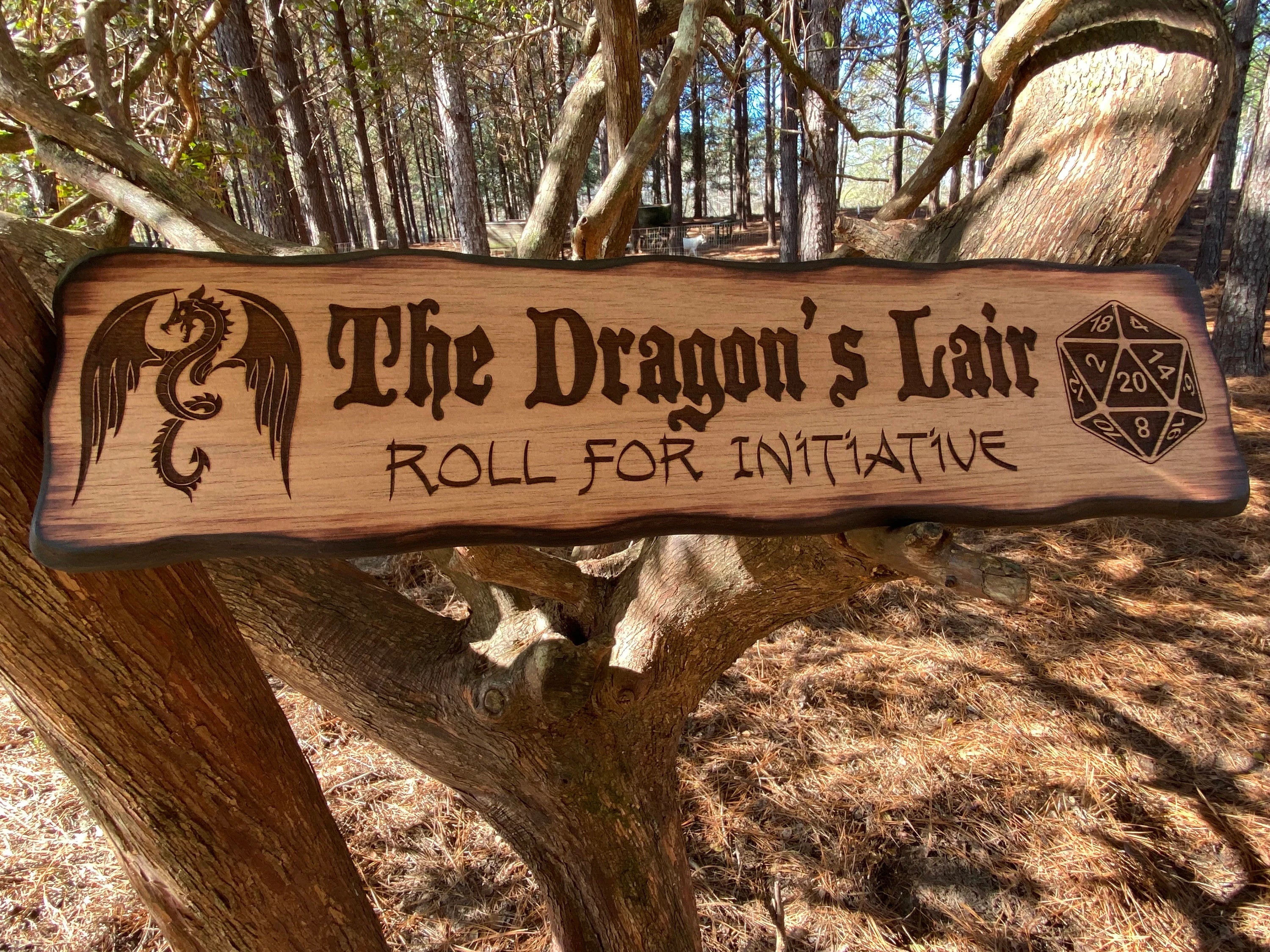 DnD Dragon - D20 Dice Sign