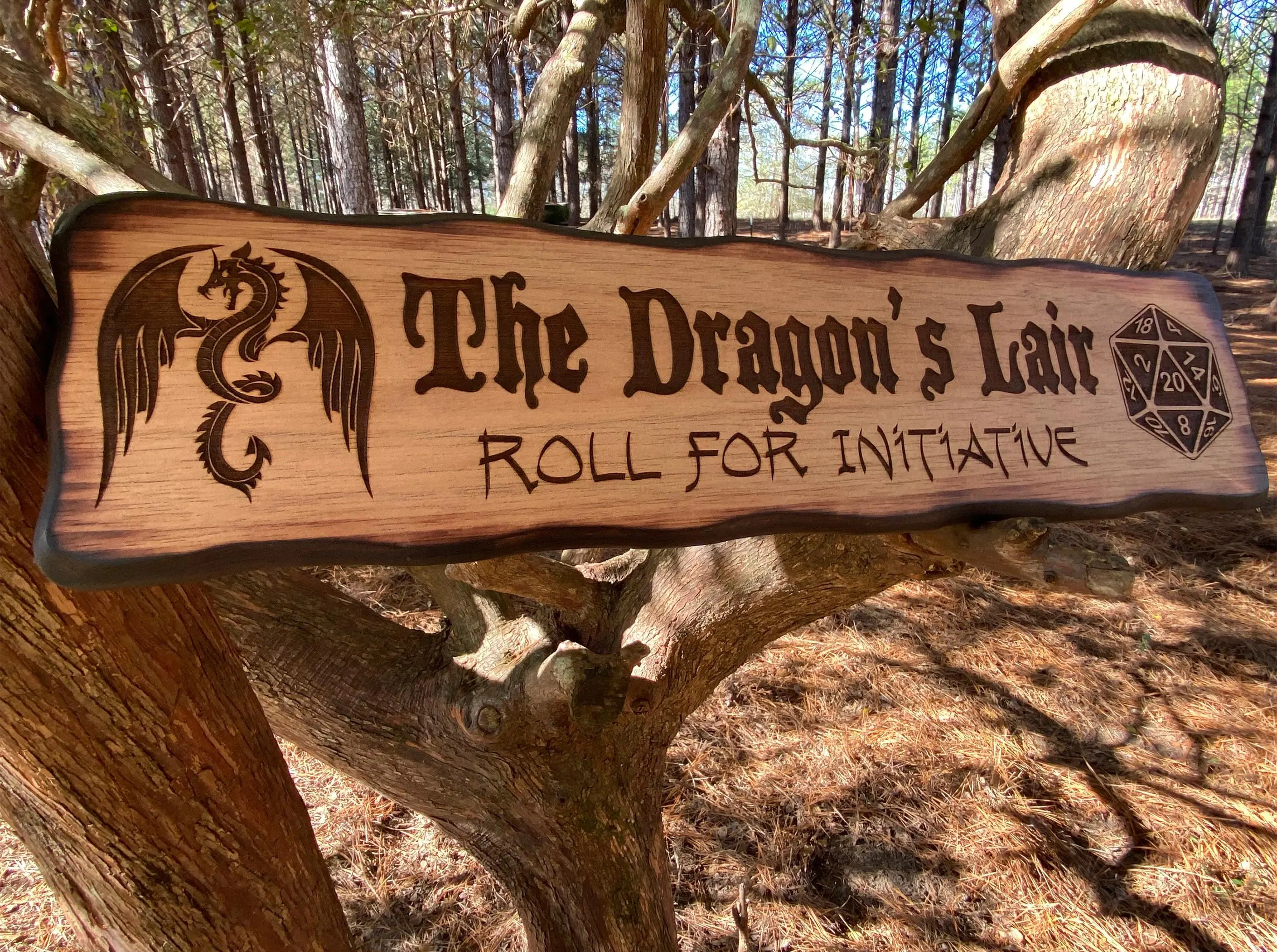 DnD Dragon - D20 Dice Sign