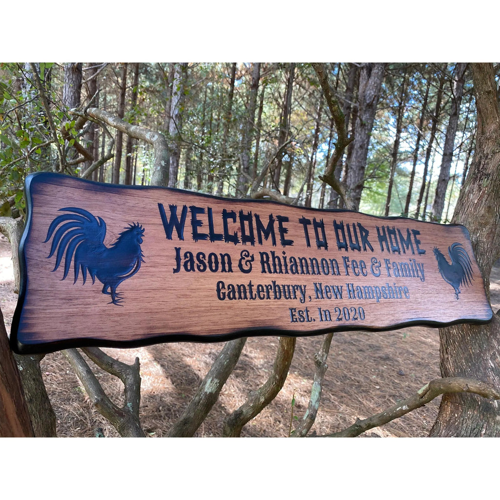 Custom Rooster Farm Sign - Multiple Design Options