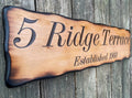 Engraved Address Wood Sign