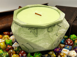 D20 Scented Candle, 140z Soy Candle, Dungeons and Dragons, Roleplay Dice, Gift For Geek, Modern Candle, Wood Wick, Dungeon Master
