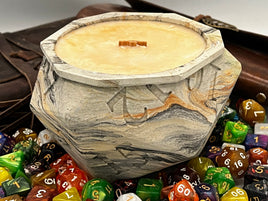 DnD 14oz D20 Candle Scented, Dungeons and Dragons, Roleplay Dice, Gift For Geek, Modern Candle, Wood Wick, Hand Poured, Dungeon Master