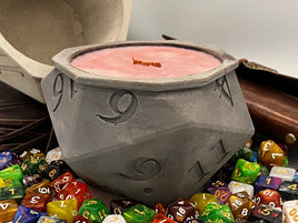DnD 14oz D20 Dice Candle Scented, Dungeons and Dragons, Roleplay Dice, Gift For Geek, Modern Candle, Wood Wick, Hand Poured, Dungeon Master
