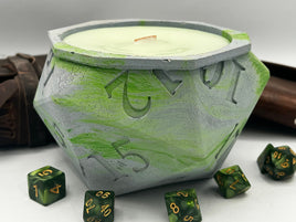 Concrete Vessel D20 Candle Gift, DnD Dice, Scented Candle,  DM Gift, Dungeons and Dragons, Modern Candle, Hand Poured, Dungeon Master