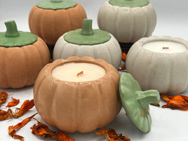 Concrete Pumpkin Candle, Fall Decoration, Halloween, Scented Candles, Pumpkin Spice Scent, Holliday Home Decoration, Fall Candle